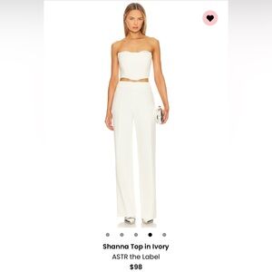 NWT ASTR The Label Set.  Madison pants & Shanna Top Size Small.